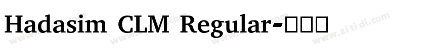 Hadasim CLM Regular字体转换